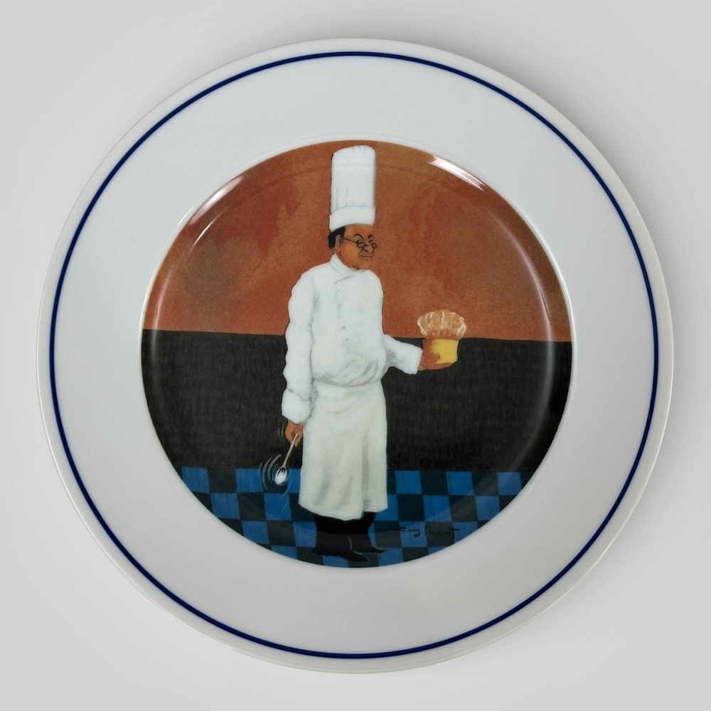 Williams Sonoma Chef Series Dinner Plates Set of 4 Japan Bistro Chef Porcelain‎ - Picture 5 of 12